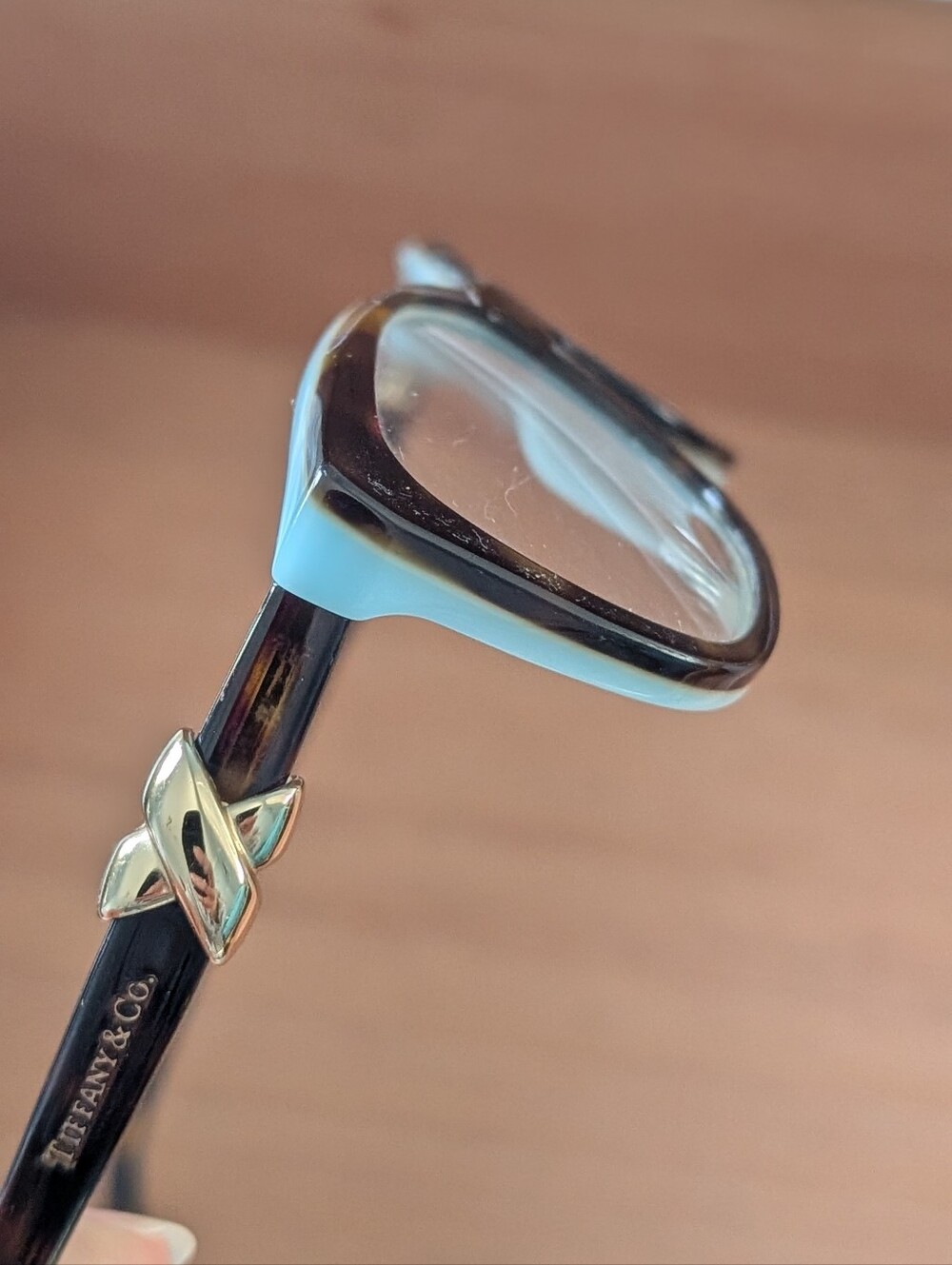 Tiffany & Co. Women's Dark Havana/Tiffany Blue and Gold Eyewear TF 2074 8 - Picture 10 of 14